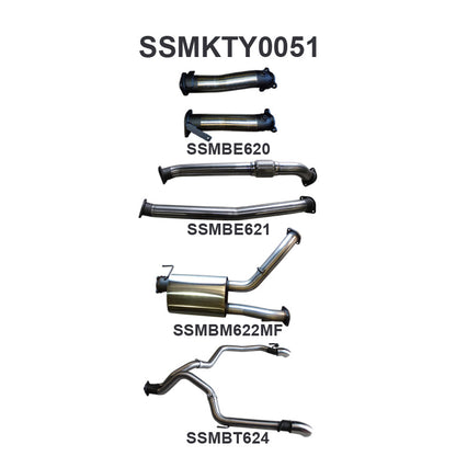 Manta Exhaust System - LandCruiser VDJ200 4.5L V8 Twin Turbo Diesel Wagon 2007-2015
