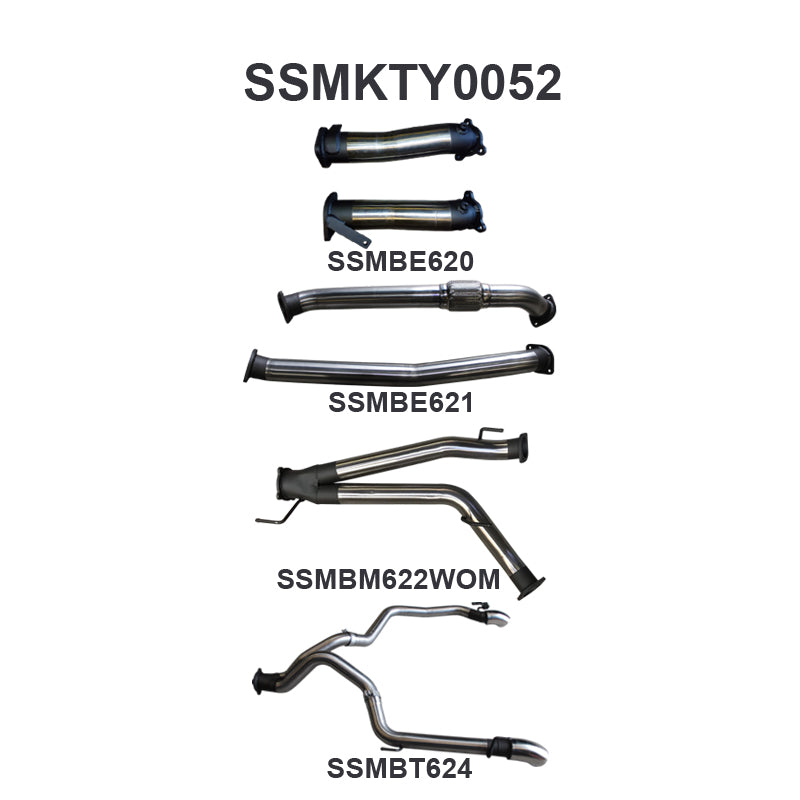 Manta Exhaust System - LandCruiser VDJ200 4.5L V8 Twin Turbo Diesel Wagon 2007-2015