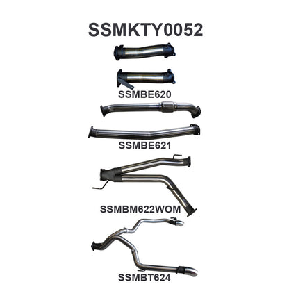 Manta Exhaust System - LandCruiser VDJ200 4.5L V8 Twin Turbo Diesel Wagon 2007-2015