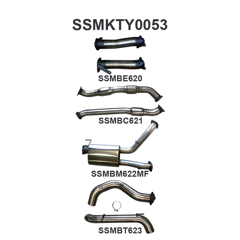 Manta Exhaust System - LandCruiser VDJ200 4.5L V8 Twin Turbo Diesel Wagon 2007-2015