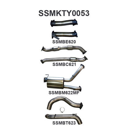 Manta Exhaust System - LandCruiser VDJ200 4.5L V8 Twin Turbo Diesel Wagon 2007-2015
