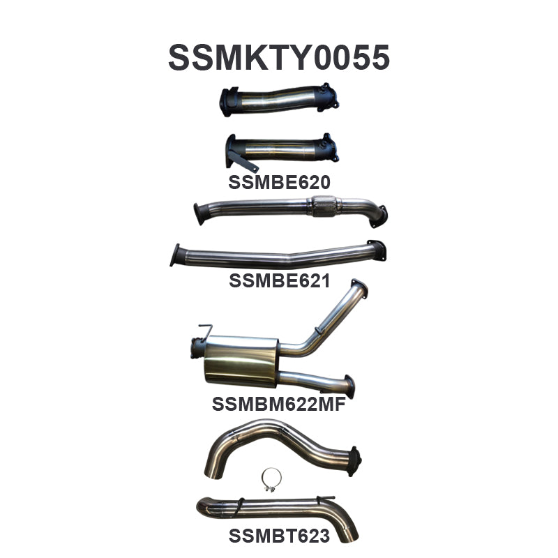 Manta Exhaust System - LandCruiser VDJ200 4.5L V8 Twin Turbo Diesel Wagon 2007-2015