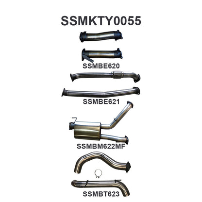Manta Exhaust System - LandCruiser VDJ200 4.5L V8 Twin Turbo Diesel Wagon 2007-2015