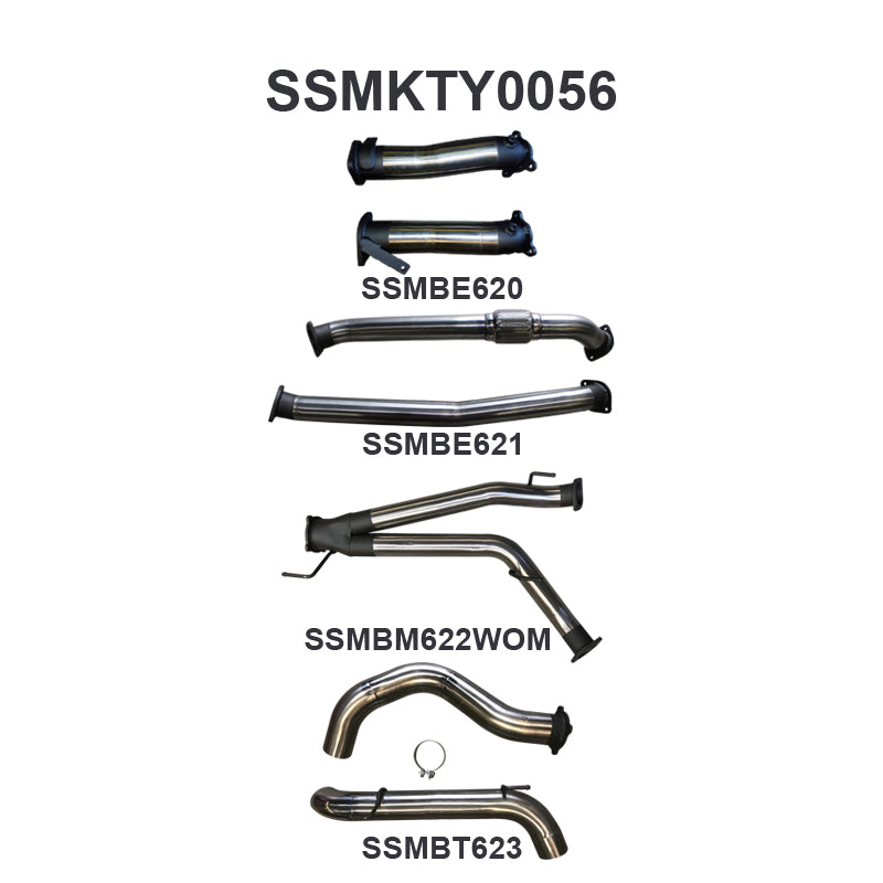 Manta Exhaust System - LandCruiser VDJ200 4.5L V8 Twin Turbo Diesel Wagon 2007-2015