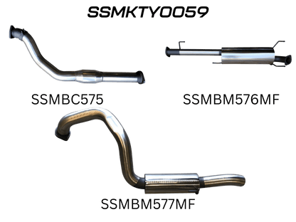 Manta Exhaust System - Prado KDJ120R / KDJ150R 3.0L Turbo Diesel Sep 2007-Sep 2015