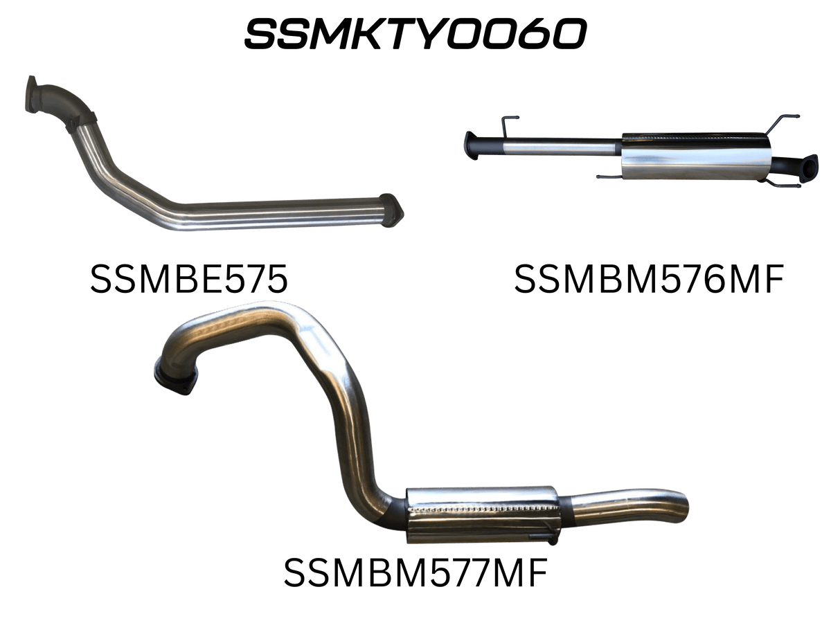 Manta Exhaust System - Prado KDJ120R / KDJ150R 3.0L Turbo Diesel Sep 2007-Sep 2015