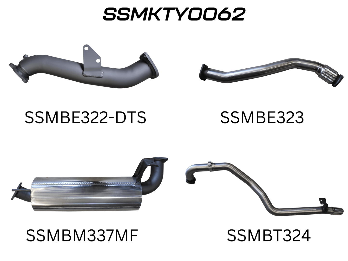 Manta Exhaust System - LandCruiser HZJ105 4.2L 1HZ Diesel Wagon - Aftermarket Turbo