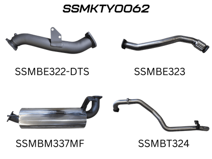 Manta Exhaust System - LandCruiser HZJ105 4.2L 1HZ Diesel Wagon - Aftermarket Turbo