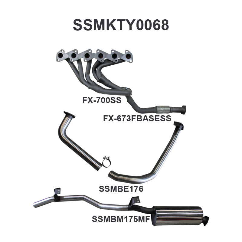 Manta Exhaust System - LandCruiser HZJ75/HZJ78 4.2L 1HZ Diesel Ute & Troop Carrier - SSMKTY0068