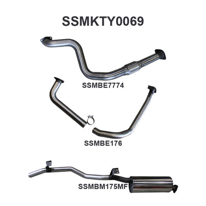 Manta Exhaust System - LandCruiser HZJ75/HZJ78 4.2L 1HZ Diesel Ute & Troop Carrier - SSMKTY0069