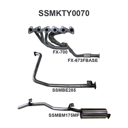 Manta Exhaust System - LandCruiser HZJ79 4.2L 1HZ Diesel Ute - SSMKTY0070