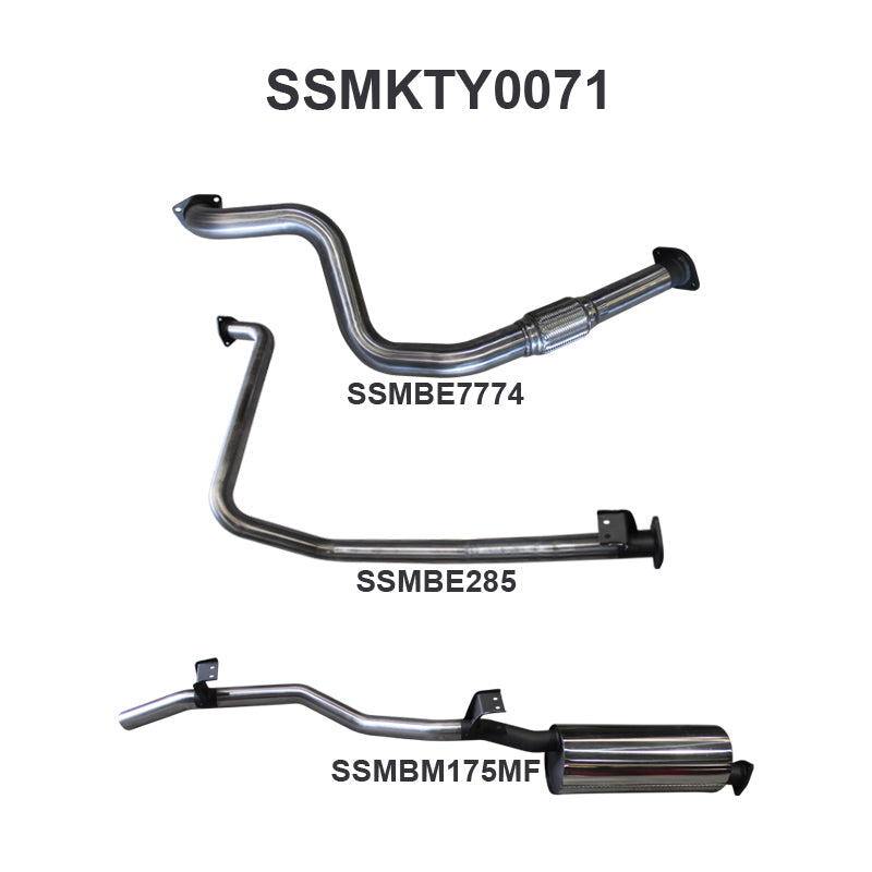 Manta Exhaust System - LandCruiser HZJ79 4.2L 1HZ Diesel Ute - SSMKTY0071