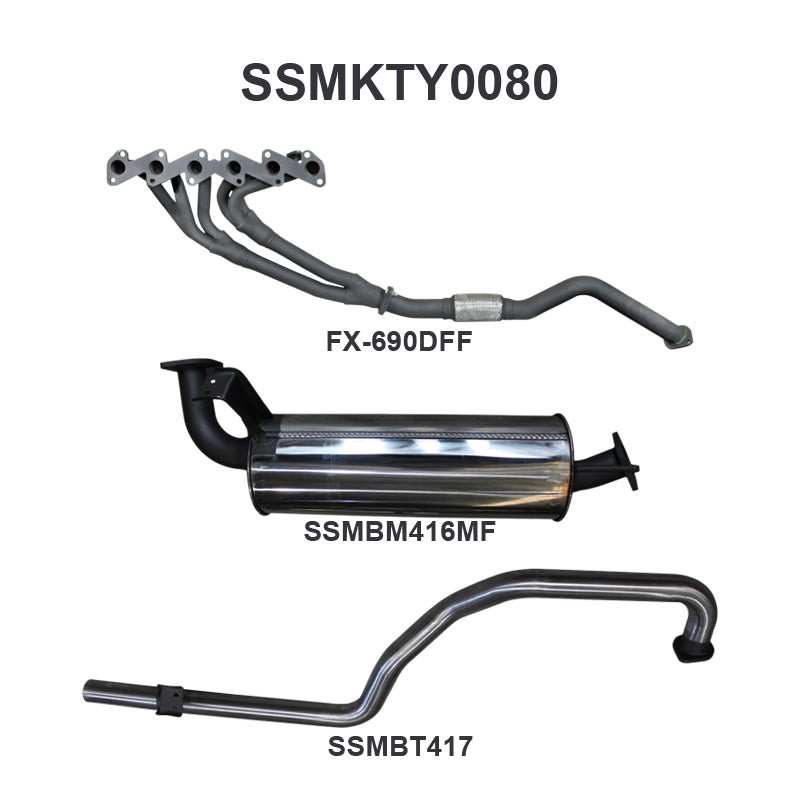 Manta Exhaust System - LandCruiser HZJ105 4.2L 1HZ Diesel Wagon