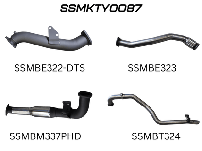 Manta Exhaust System - LandCruiser HZJ105 4.2L 1HZ Diesel Wagon - Aftermarket Turbo