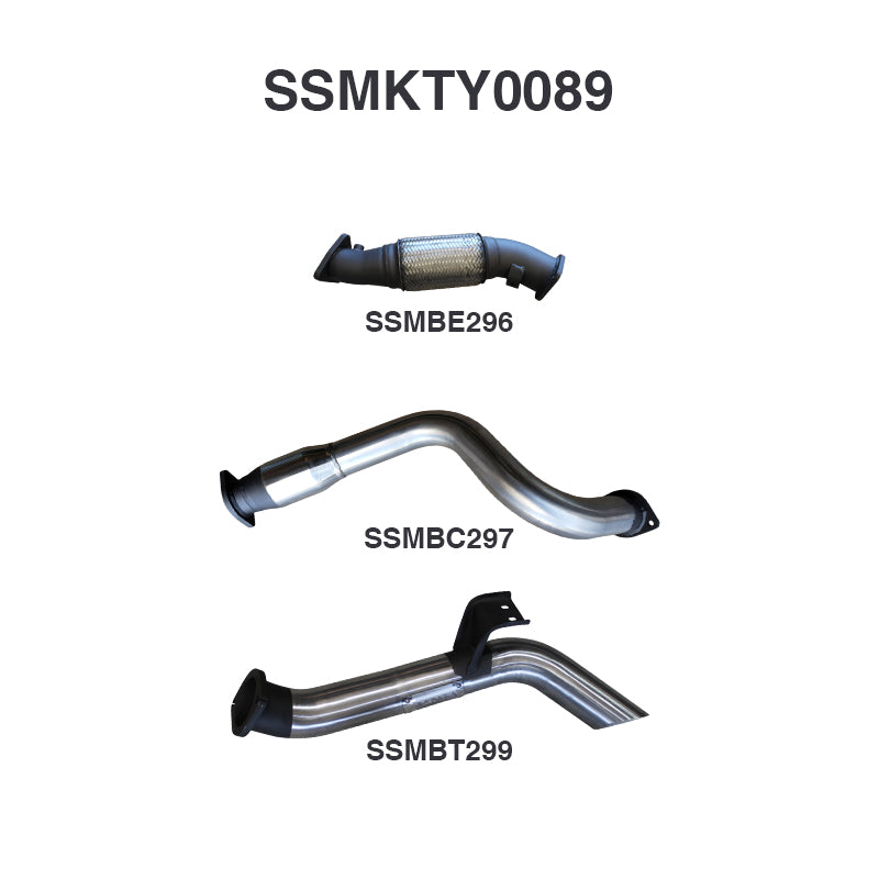 Manta Exhaust System - LandCruiser VDJ79 Single Cab 4.5L V8 2007-2016 - SSMKTY0089