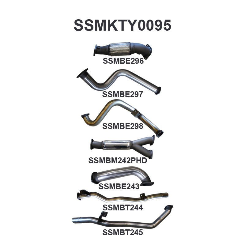 Manta Exhaust System - LandCruiser VDJ79 Single Cab 4.5L V8 2007-2016 - SSMKTY0095