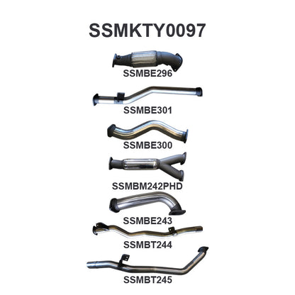 Manta Exhaust System - LandCruiser VDJ79 Dual Cab 4.5L V8 2012-2016 - SSMKTY0097