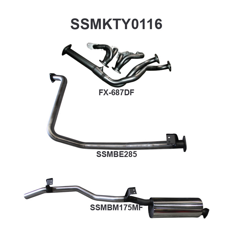 Manta Exhaust System - LandCruiser FZJ79 4.5L 6-Cyl Petrol Ute - SSMKTY0116