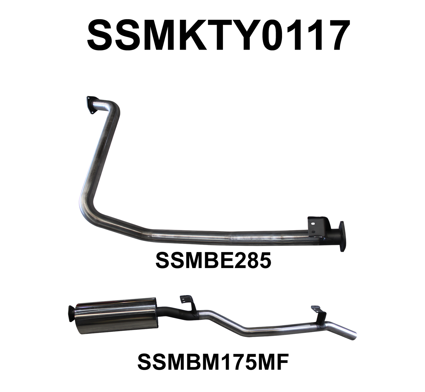 Manta Exhaust System - LandCruiser FZJ79 4.5L 6-Cyl Petrol Ute - SSMKTY0117