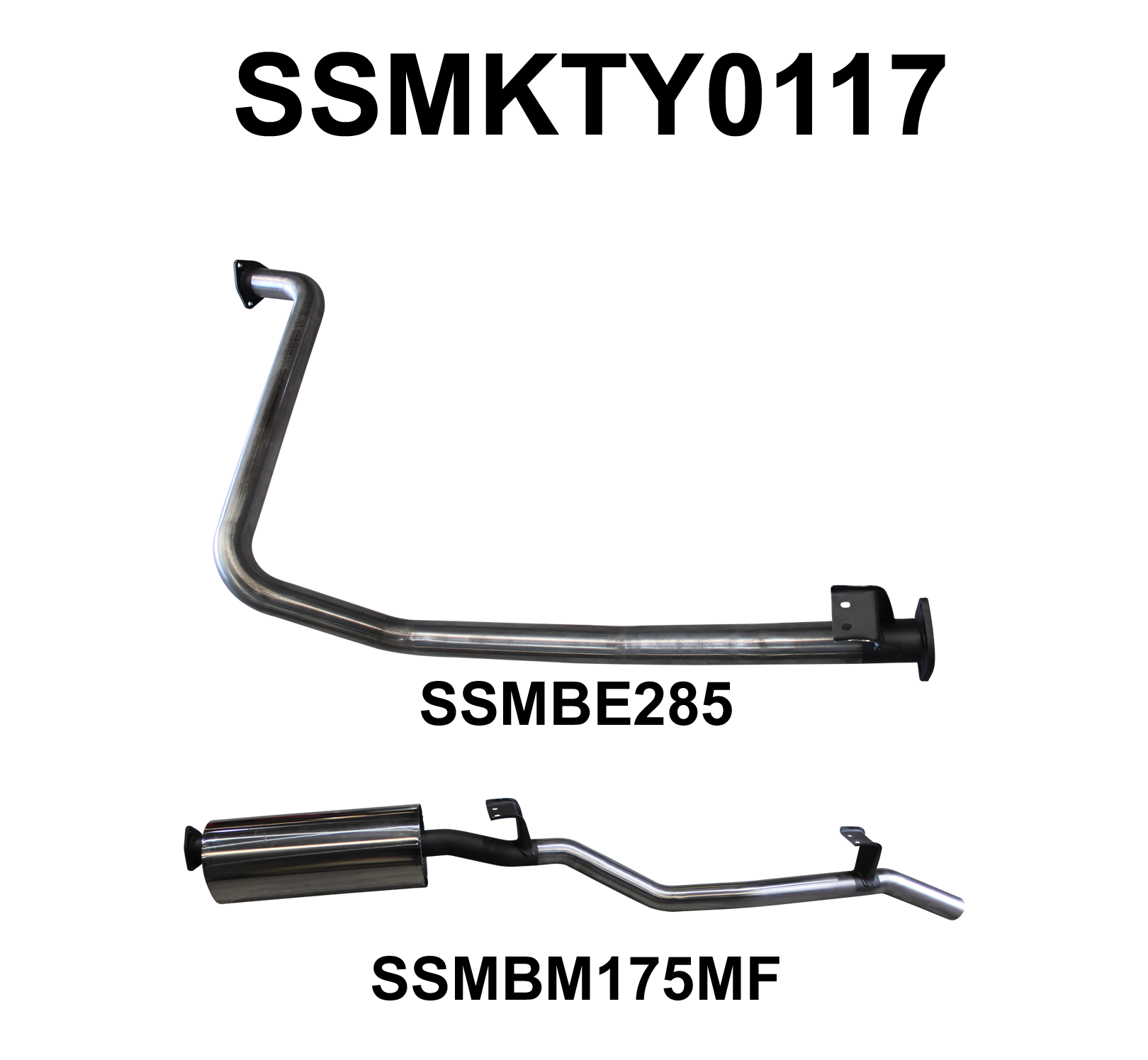 Manta Exhaust System - LandCruiser FZJ79 4.5L 6-Cyl Petrol Ute - SSMKTY0117