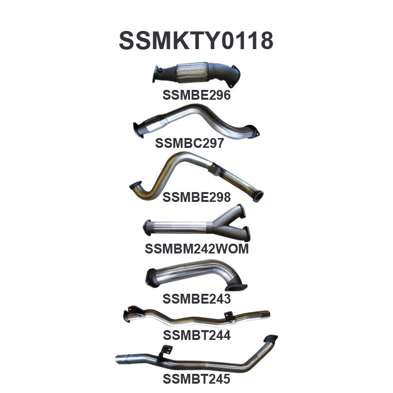 Manta Exhaust System - LandCruiser VDJ79 Single Cab 4.5L V8 2007-2016 - SSMKTY0118