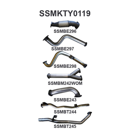 Manta Exhaust System - LandCruiser VDJ79 Single Cab 4.5L V8 2007-2016 - SSMKTY0119