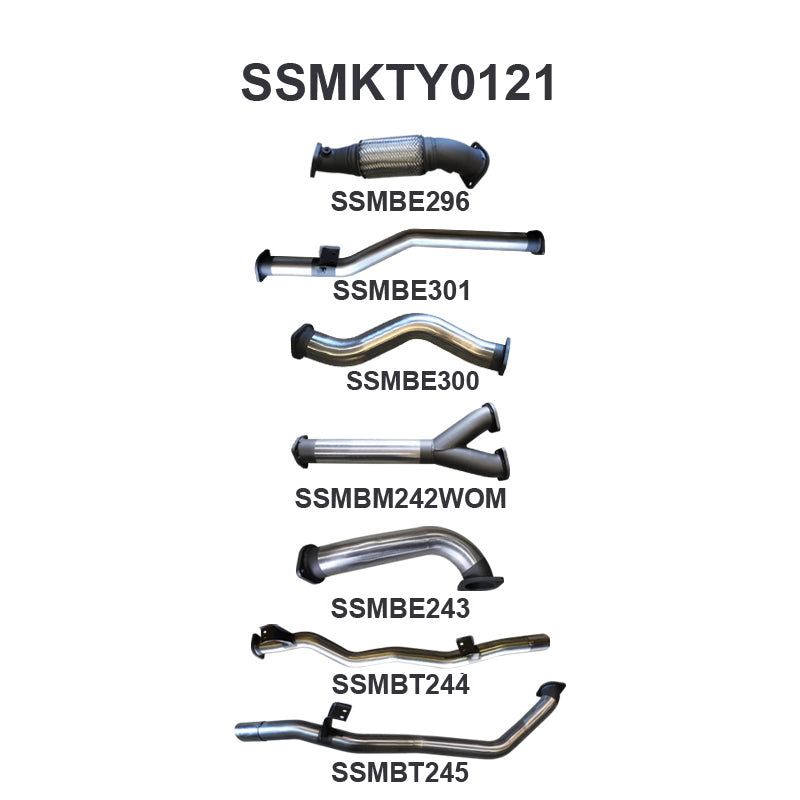 Manta Exhaust System - LandCruiser VDJ79 Dual Cab 4.5L V8 2012-2016 - SSMKTY0121