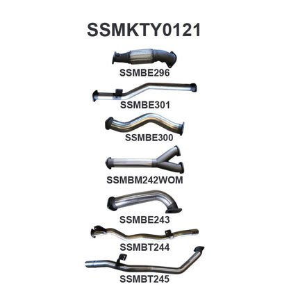 Manta Exhaust System - LandCruiser VDJ79 Dual Cab 4.5L V8 2012-2016 - SSMKTY0121