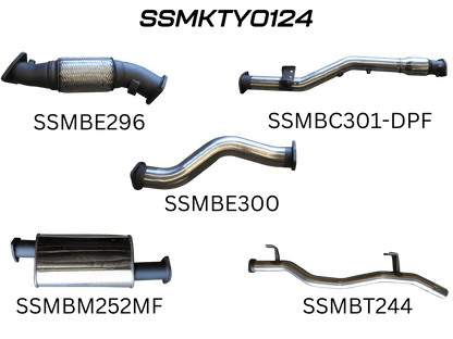 Manta Exhaust System - LandCruiser VDJ79 Dual Cab 4.5L V8 DPF Oct 2016-On - SSMKTY0124