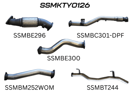 Manta Exhaust System - LandCruiser VDJ79 Dual Cab 4.5L V8 DPF Oct 2016-On - SSMKTY0126