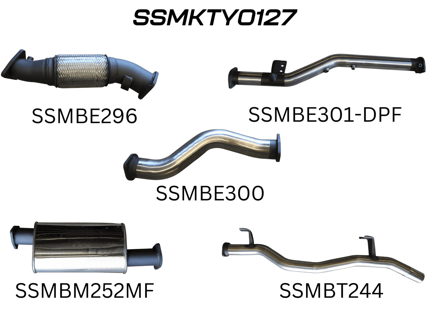 Manta Exhaust System - LandCruiser VDJ79 Dual Cab 4.5L V8 DPF Oct 2016-On - SSMKTY0127