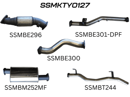 Manta Exhaust System - LandCruiser VDJ79 Dual Cab 4.5L V8 DPF Oct 2016-On - SSMKTY0127