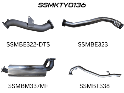 Manta Exhaust System - LandCruiser HZJ80 4.2L 1HZ Diesel Wagon - Aftermarket Turbo