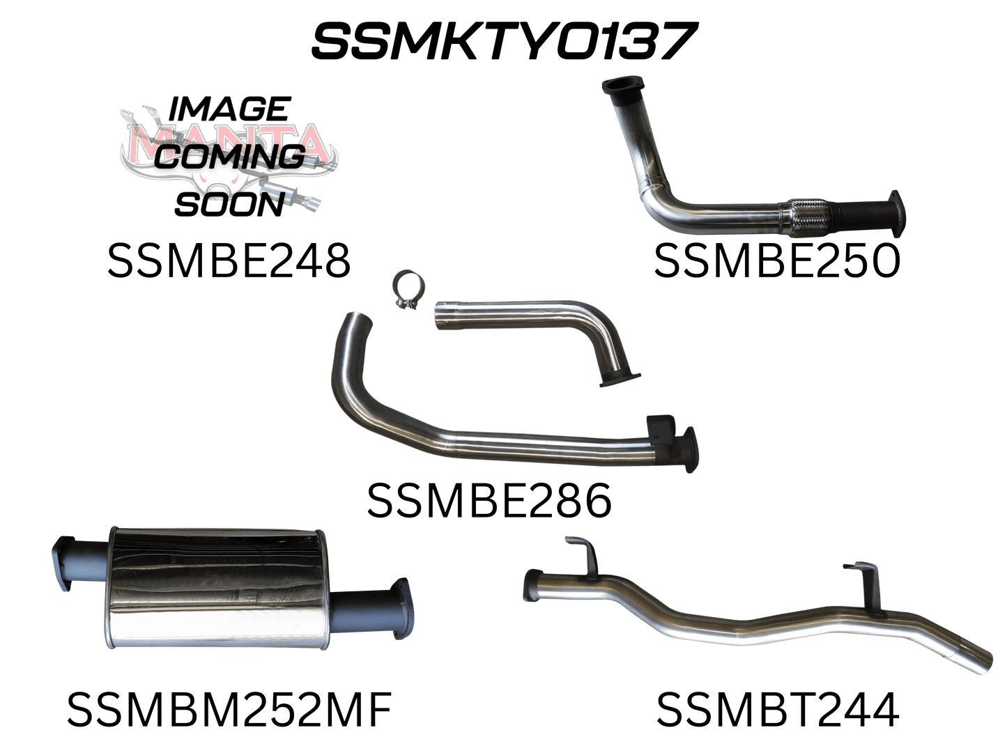 Manta Exhaust System - LandCruiser HZJ75/HZJ78 4.2L 1HZ Diesel - Aftermarket Turbo - SSMKTY0137
