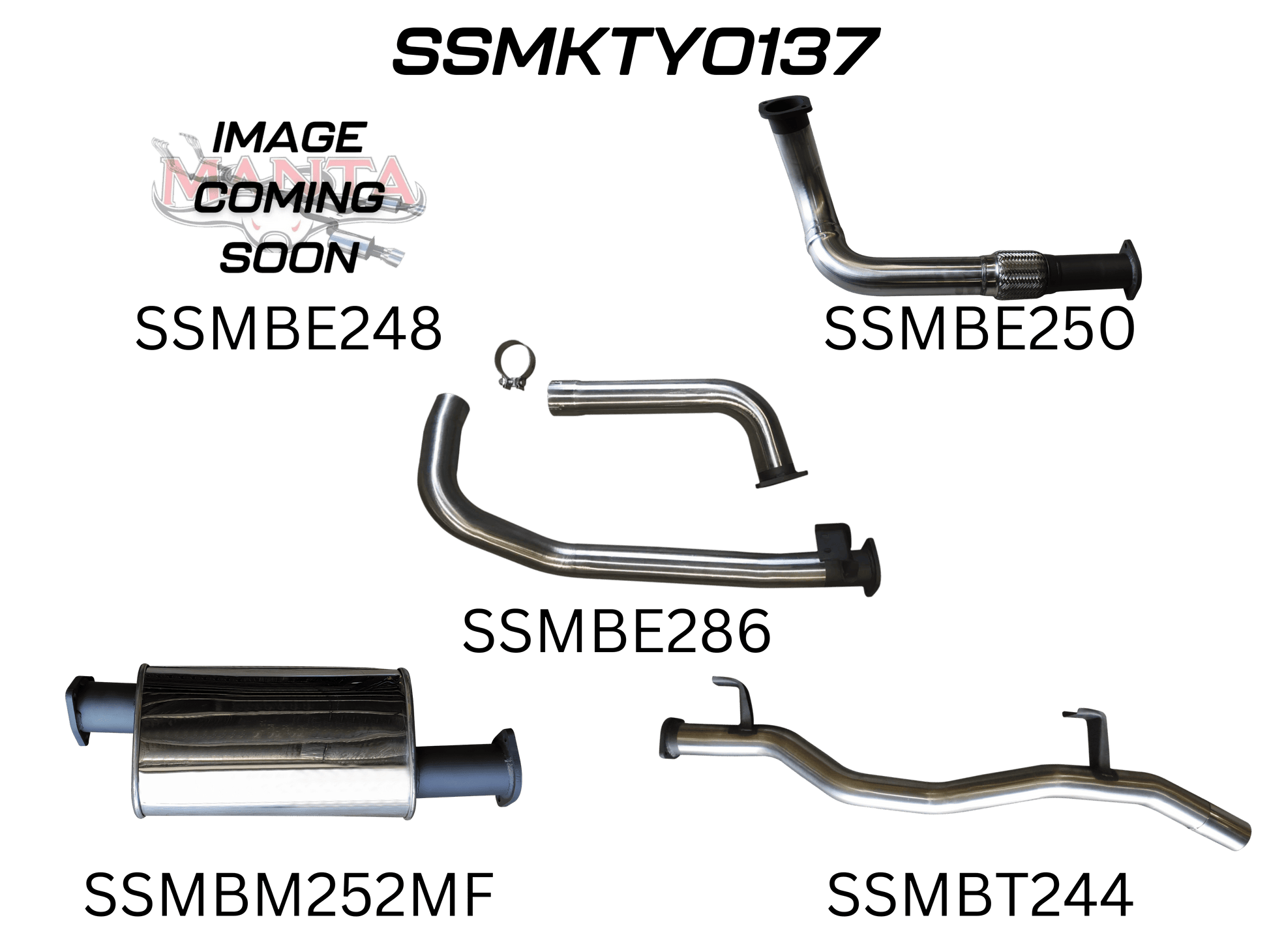Manta Exhaust System - LandCruiser HZJ75/HZJ78 4.2L 1HZ Diesel - Aftermarket Turbo - SSMKTY0137
