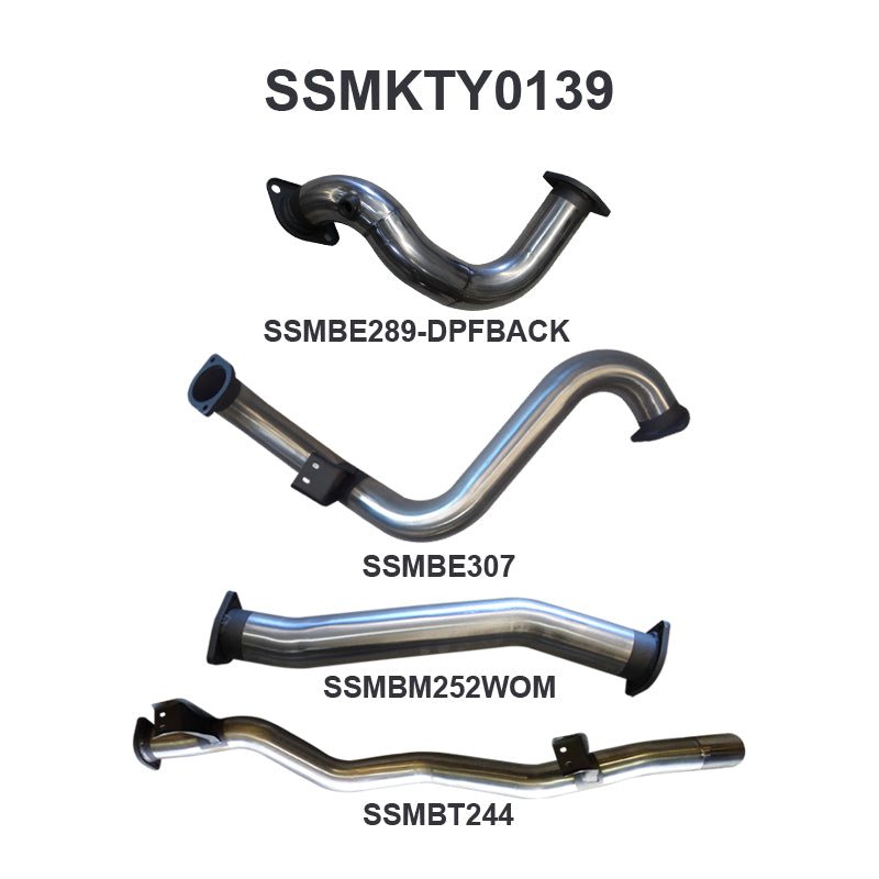 Manta Exhaust System - LandCruiser VDJ78 Troop Carrier 4.5L V8 DPF Oct 2016-On - SSMKTY0139