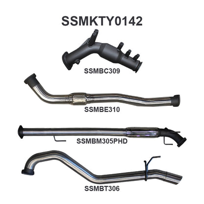 Manta Exhaust System - Hilux GUN126R / GUN125R N80 2.8L & 2.4L Turbo Diesel D4D (with DPF) 2015-On