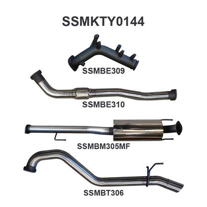 Manta Exhaust System - Hilux GUN126R / GUN125R N80 2.8L & 2.4L Turbo Diesel D4D (with DPF) 2015-On