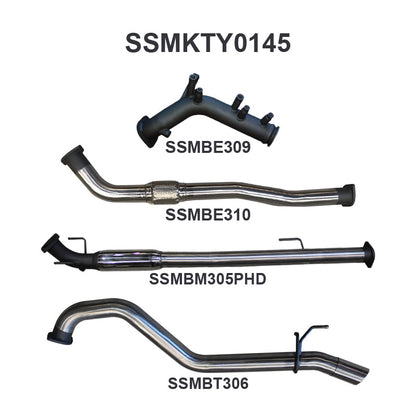 Manta Exhaust System - Hilux GUN126R / GUN125R N80 2.8L & 2.4L Turbo Diesel D4D (with DPF) 2015-On