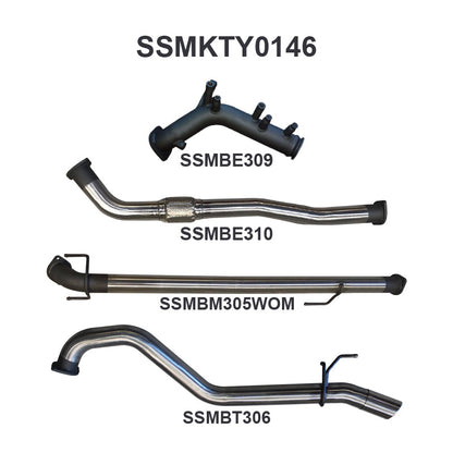 Manta Exhaust System - Hilux GUN126R / GUN125R N80 2.8L & 2.4L Turbo Diesel D4D (with DPF) 2015-On