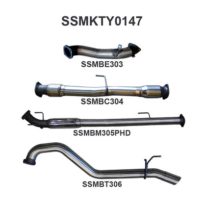 Manta Exhaust System - Hilux KUN26R / KUN16R 3.0L Turbo Diesel D4D 2005-2015