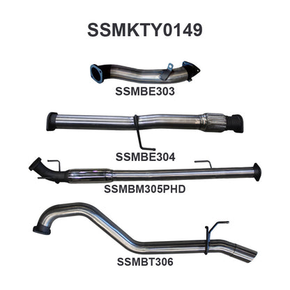 Manta Exhaust System - Hilux KUN26R / KUN16R 3.0L Turbo Diesel D4D 2005-2015