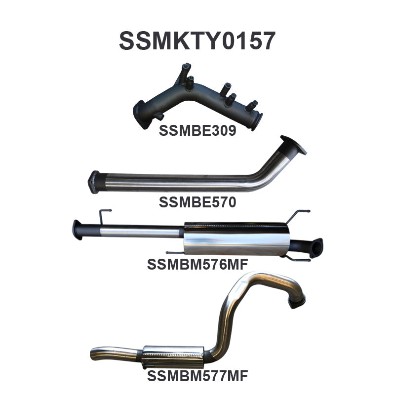 Manta Exhaust System - Prado GUN150R 2.8L Turbo Diesel (with DPF) Oct 2015-On