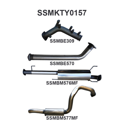 Manta Exhaust System - Prado GUN150R 2.8L Turbo Diesel (with DPF) Oct 2015-On