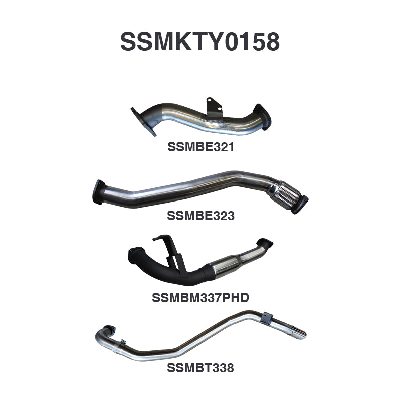 Manta Exhaust System - LandCruiser HDJ80 4.2L 1HD Turbo Diesel Wagon
