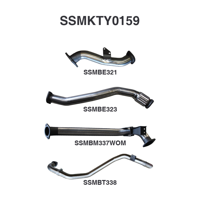 Manta Exhaust System - LandCruiser HDJ80 4.2L 1HD Turbo Diesel Wagon