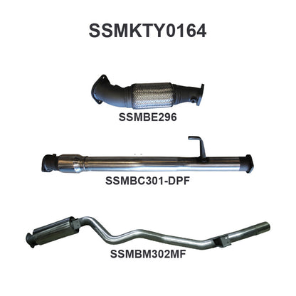 Manta Exhaust System - LandCruiser VDJ76 Wagon 4.5L V8 DPF Oct 2016-On - SSMKTY0164