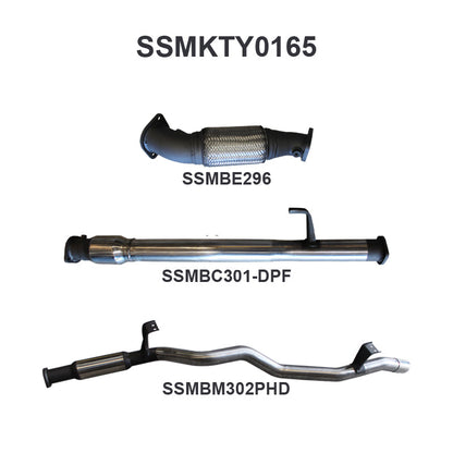 Manta Exhaust System - LandCruiser VDJ76 Wagon 4.5L V8 DPF Oct 2016-On - SSMKTY0165