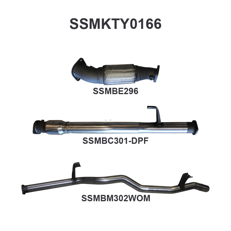 Manta Exhaust System - LandCruiser VDJ76 Wagon 4.5L V8 DPF Oct 2016-On - SSMKTY0166