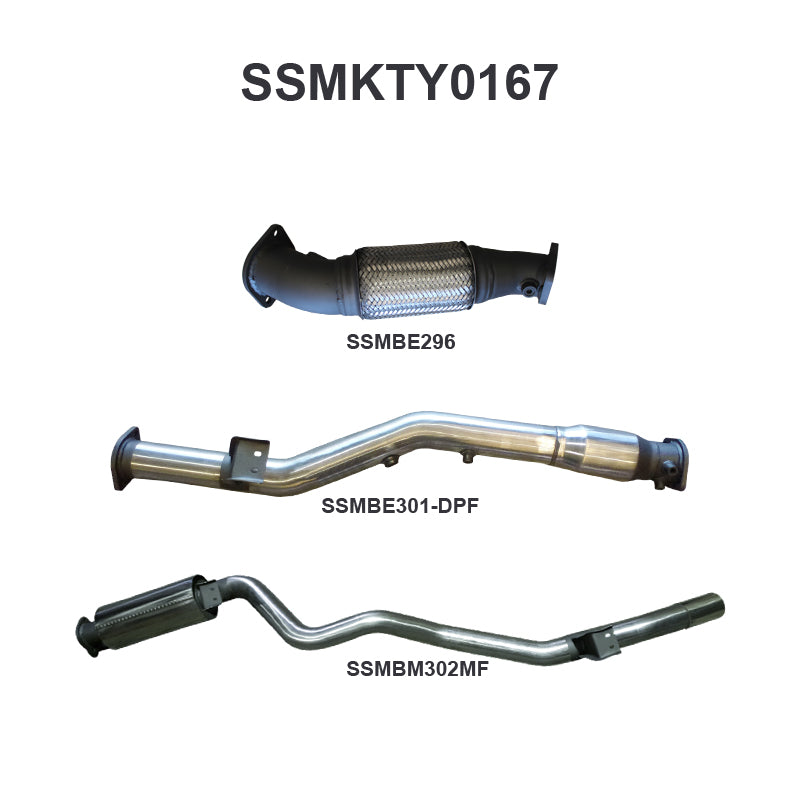 Manta Exhaust System - LandCruiser VDJ76 Wagon 4.5L V8 DPF Oct 2016-On - SSMKTY0167